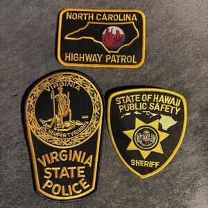 VTG Virginia, Hawaii, North Carolina Highway Patrol State Police Sheriff Patches